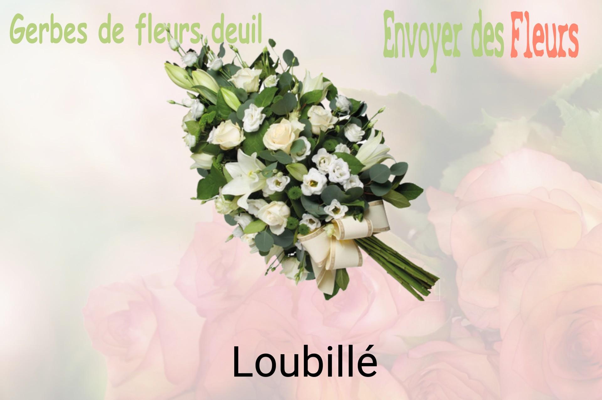 Gerbe de fleurs de deuil livrée à Loubillé